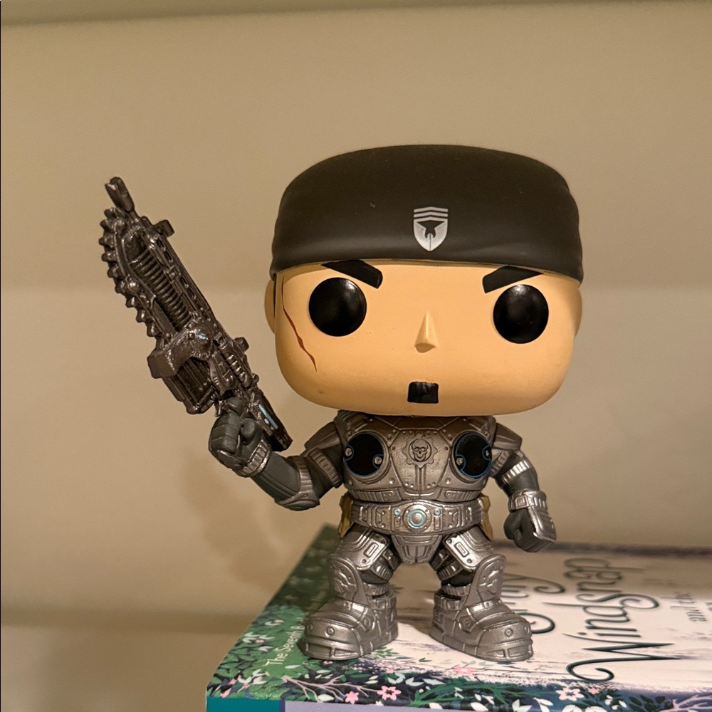 Action Figure with Black and Silver Gear